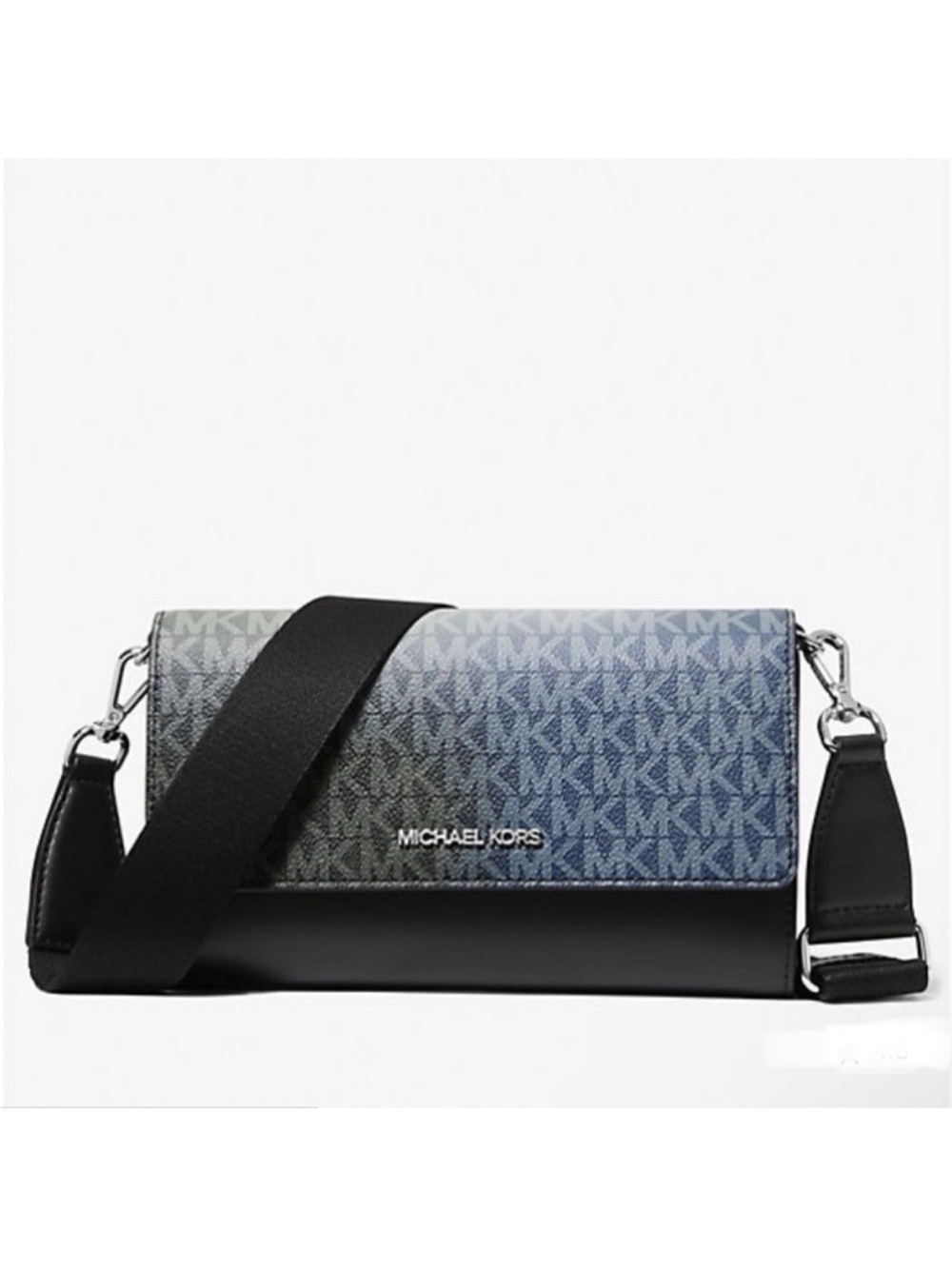 MICHAEL KORS Jet Set Travel Ombré. Crossbody Zip Around Wallet Black